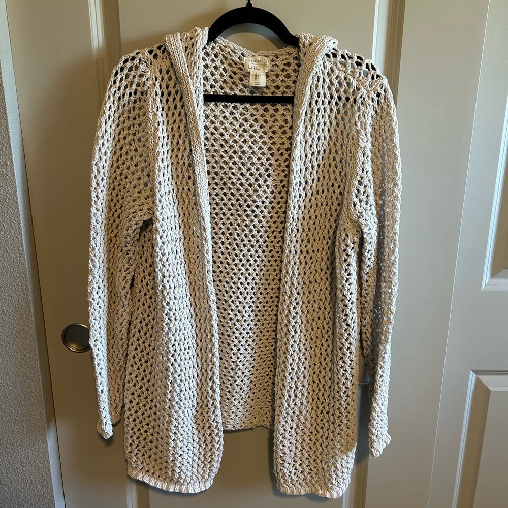 Nicole Miller Cream Cardigan Sweater